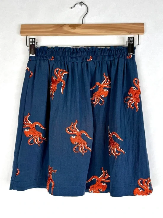 ANTHROPOLOGIE / PEPALOVES Cirrina Embroidered Skirt - Octopus- Sz XS - Picture 6 of 10